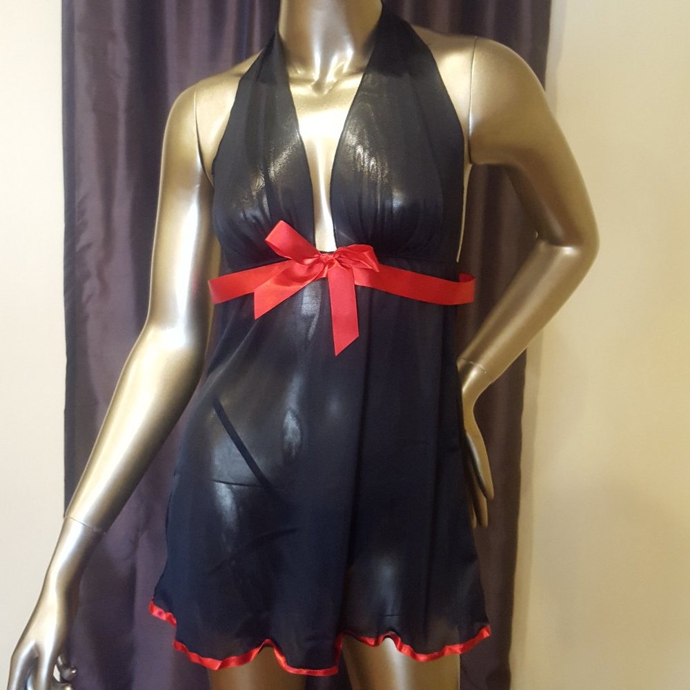 Babydoll, G-String and Mask Set
